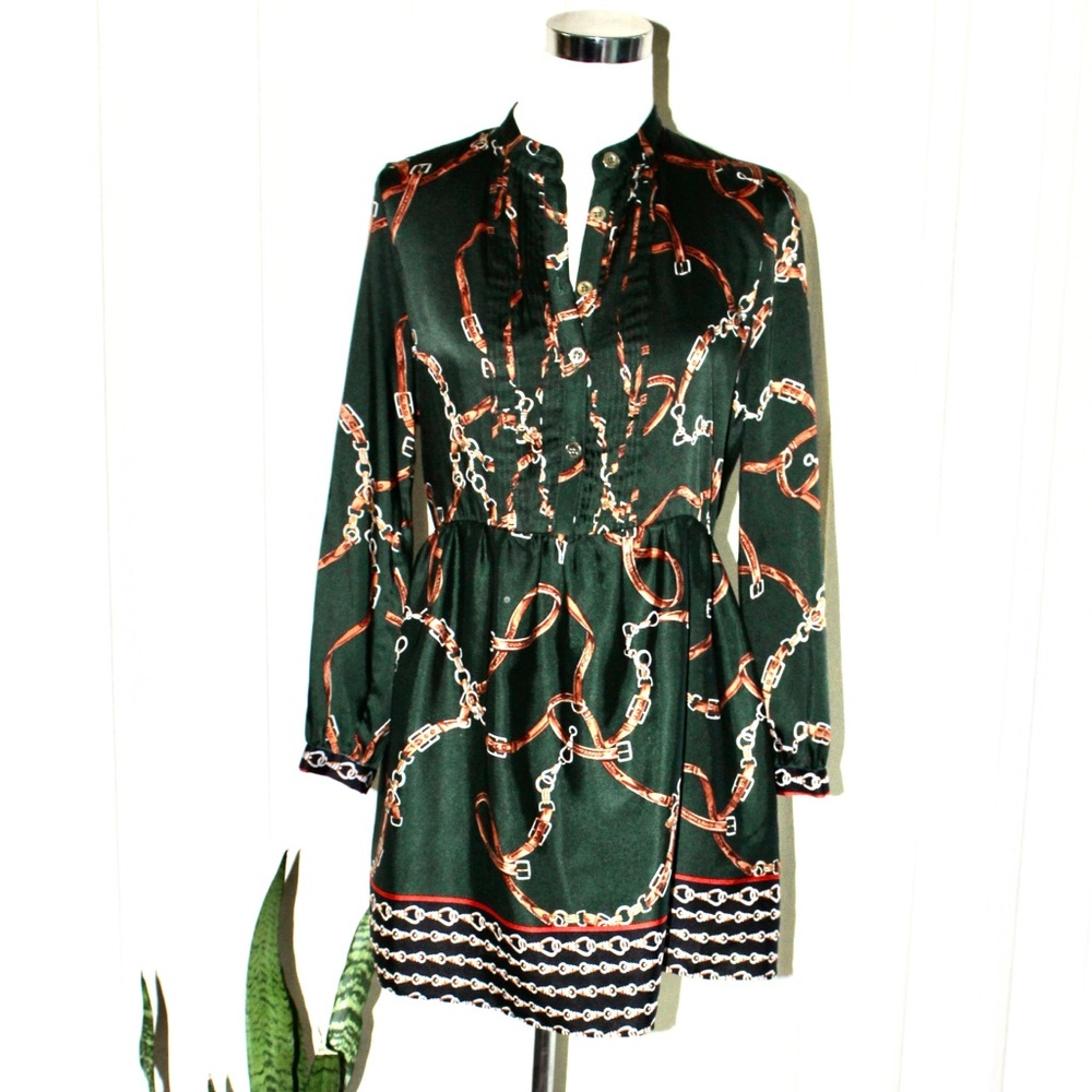 Green mini dress